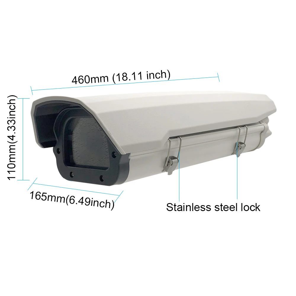 14-Inch Outdoor CCTV Camera Housing, Waterproof & Dustproof Aluminum Alloy Cover for Surveillance Cameras