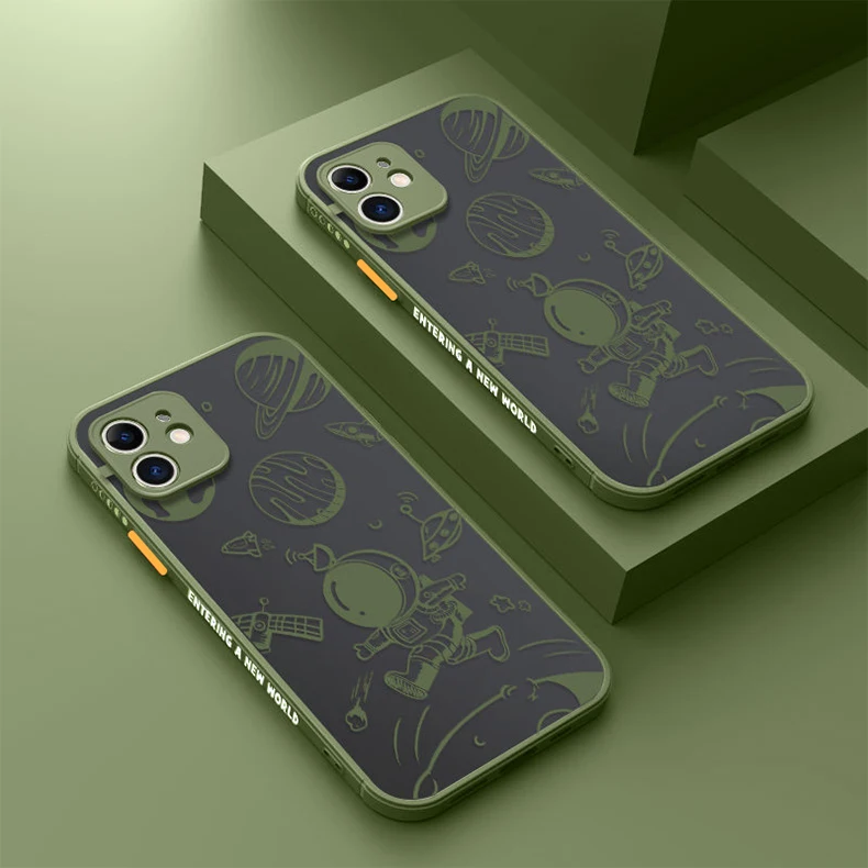 Cartoon Astronaut Hard Matte Case For Oneplus Nord 2 CE 5G Clear Cover For Oneplus 9 Pro 9R For One plus 9RT 1+9 8 1+8T 1+7T 6T samsung flip cover