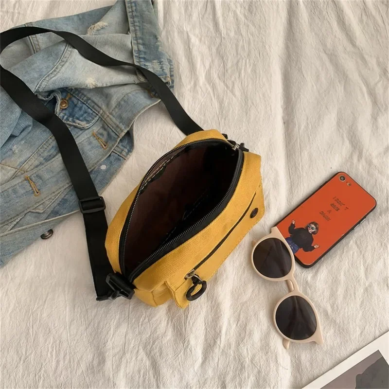 Women Tote Bag Pure Color Casual Outdoor Canvas Handbag Zipper Shoulder Bag Luxury