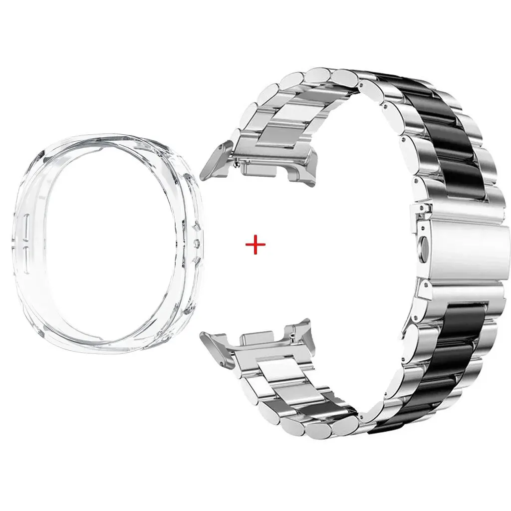 Luxury Stainless Steel Metal Strap with Full Coverage Case - Premium Bracelet Accessory