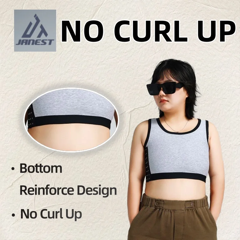 Chest Binder Adjustable Binder Chest Flat Breast Side Buckle Sports Tansgender Tomboy Top S-6XL chest binder