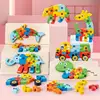 Dinosaur Building Blocks Hand-eye Coordination Cognitive Puzzle Mont Toy Durable Wooden Puzzle Fascinating Puzzle Safe Wooden 1
