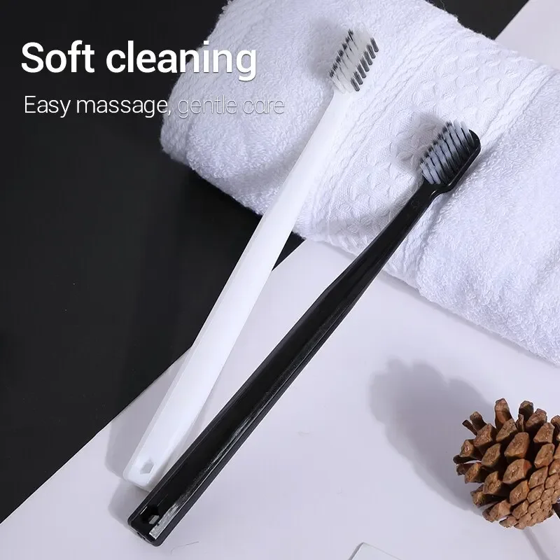 Sustainable Bamboo Charcoal Toothbrush Set with Soft Bristles