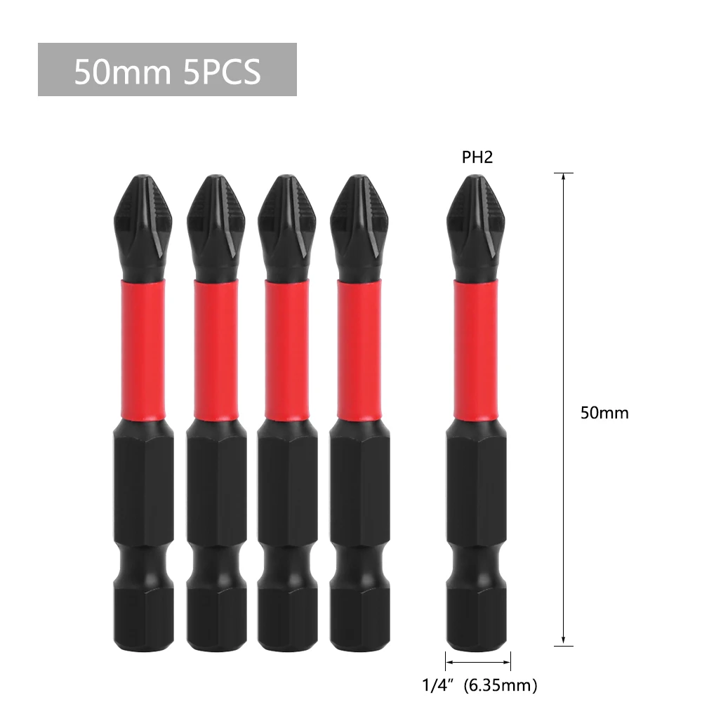 LAVIE 1/4 Zoll Sechskantschaft Starker Magnetischer 5A S2 Material PH2 X 50mm 70mm 90mm Rutschfester Schraubendreher-Bit P04PH2050 – Detail 6