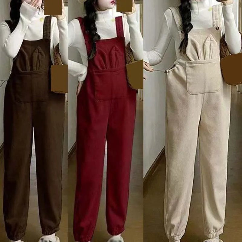 새로운 캐주얼 두꺼운 여성용 임부복 바지