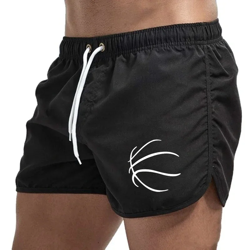 Nuevos pantalones cortos de playa transpirables de secado rápido para hombre, bañadores con cintura elástica y cordón ajustable para vacaciones y surf.
