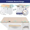 Rolling Kitchen Island with 2 Drop Leaf and Power Outlet, Island Table on Wheels with Towel Rack and Spice Rack 4