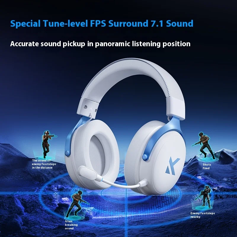 MCHOSE V9 Pro Headphones 3 Mode Wireless Head-mounted Noise Reduction Music Mic Gaming Earphones Pc Accessories Customized Gift 2