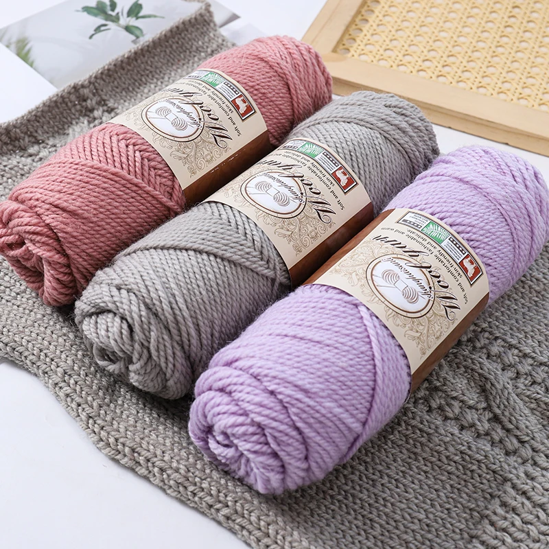 Alpaca Wool Thick Stick Yarn Hand Knitting Material 500g 1 Bag