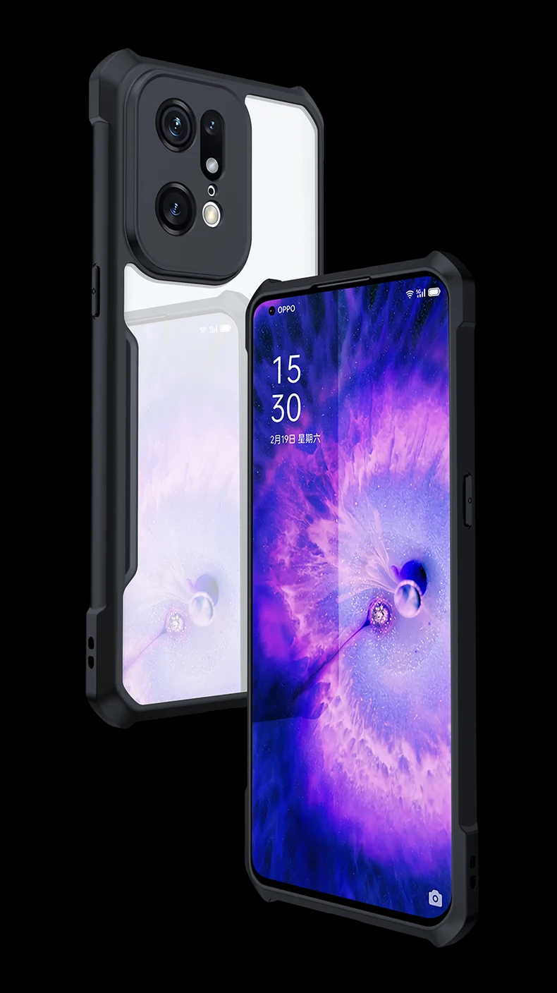 Cover Per Oppo Find X5 Ultrasottile Rigida Trasparente | Custodia Bumper Doppio Strato PC+TPU, Antiurto, Morbida Al Tocco | Colore Bianco
