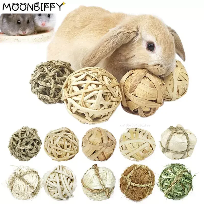 Juguete De Madera De Pino Para Conejos Y Hamsters - Con Campanilla, Para Masticar Y Jugar
