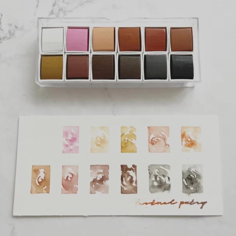 Artist Watercolor Paints Solid 12 Skin Color for Professionals Beginner Painter - 5