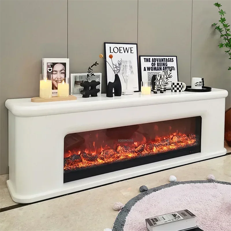 American Electric Fireplaces Modern Simulation Flame French Decorative CabinetHome Villa Living Room Tv Stand with Fireplace X