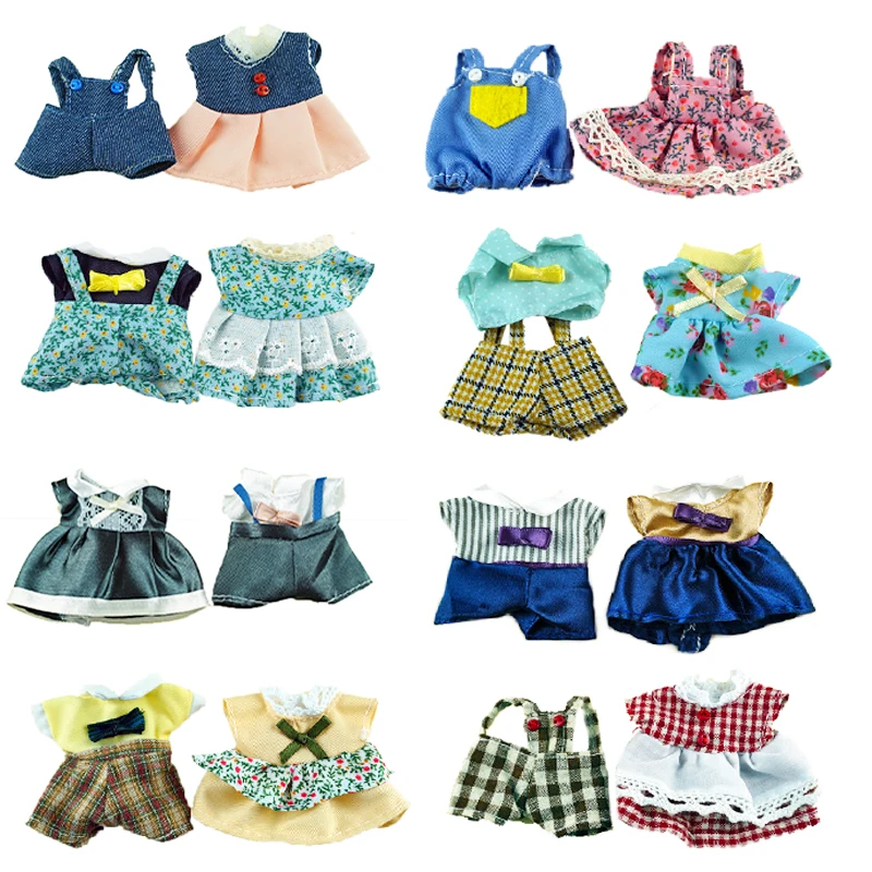 1:12 Forest Animal Family Dolls Accessories Doll Clothes for Rabbit Cat Bear Plush Toys Soft Dress Skirt Play House for Gifts 3