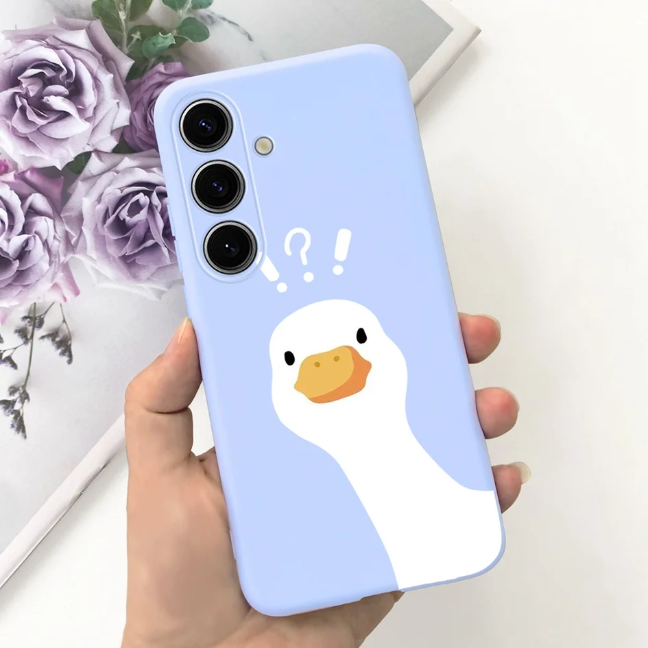 Lovely Yellow Duck Astronaut Matte Silicone Soft Phone Case