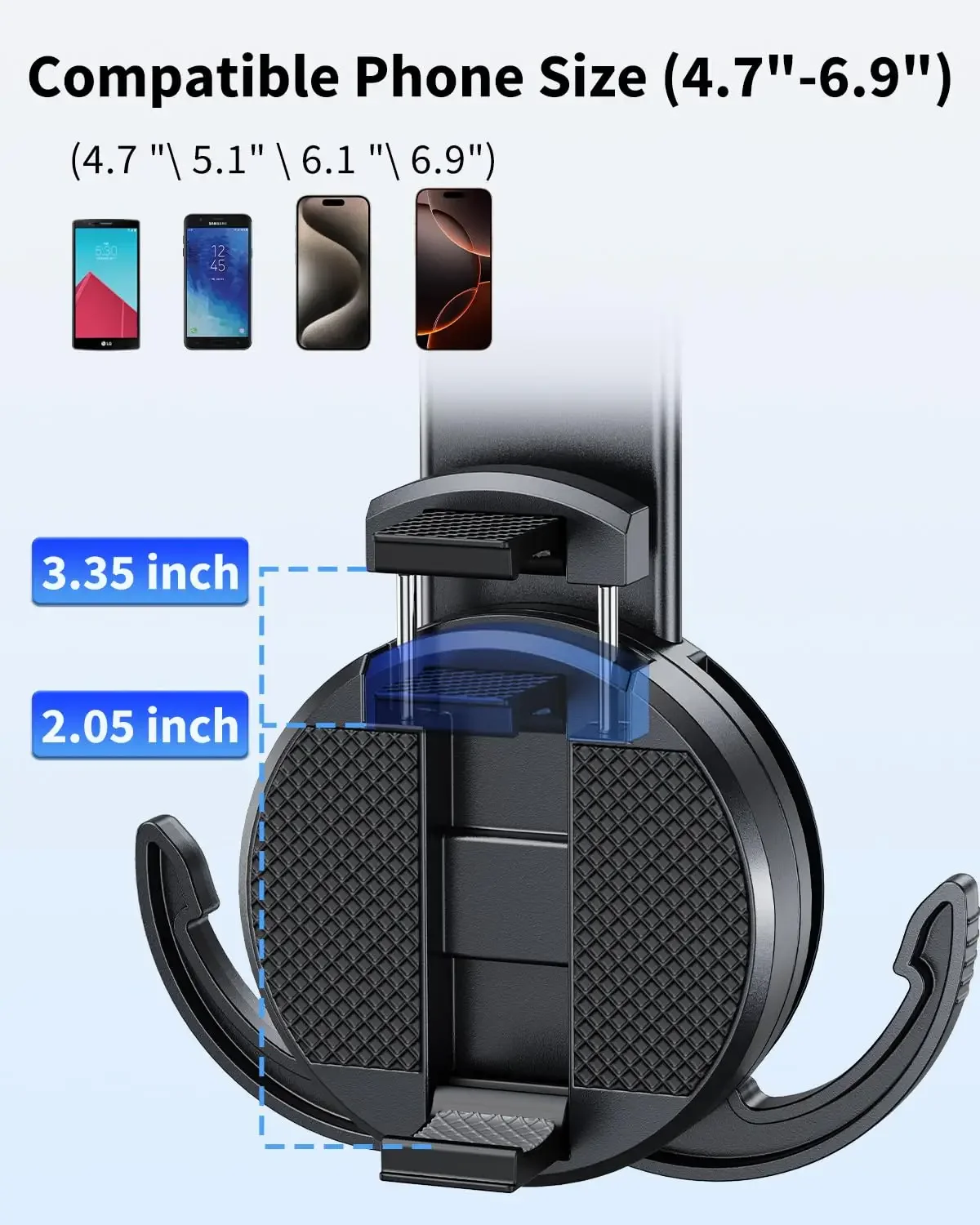 Eary Car Seat Hook Magnetic Phone Holder for Tesla Model Y Juniper 3 Highland 2026 Car Storage Purse/Bag/Hat Stand for iPhone 17