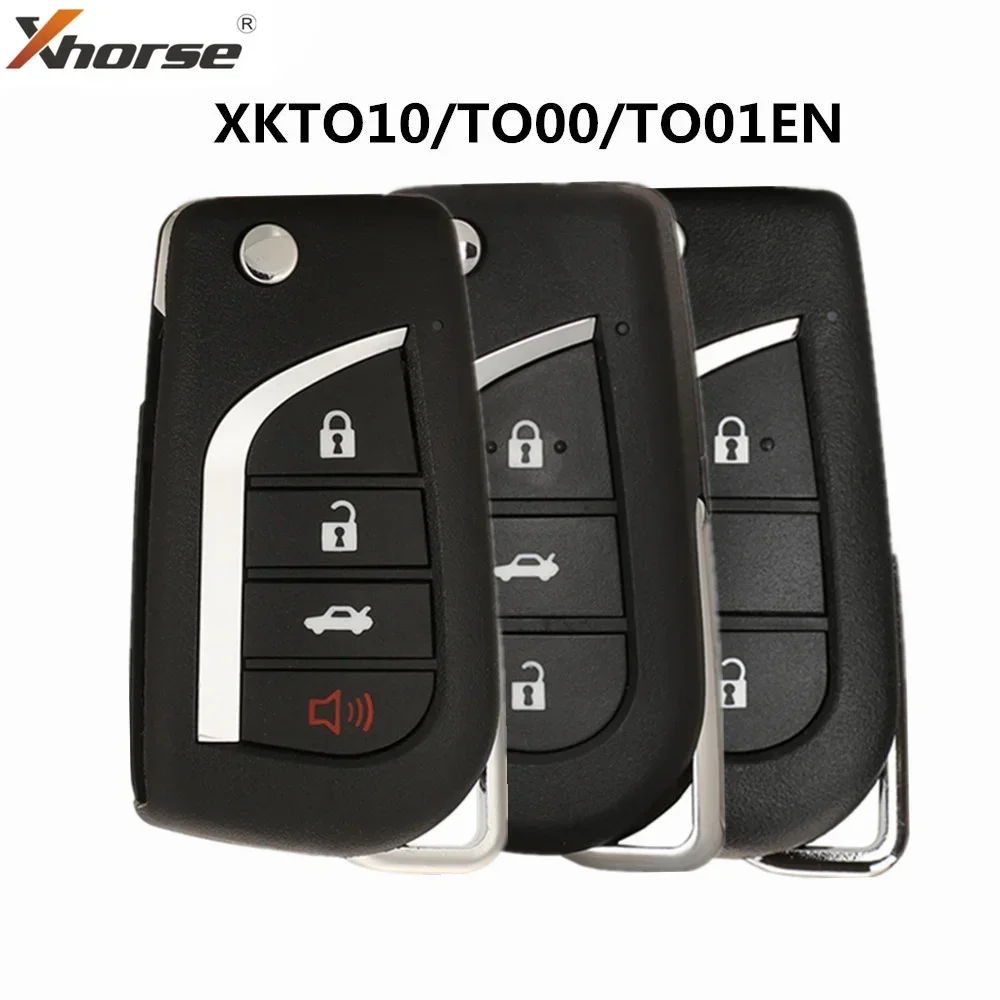 Xhorse VVDI2 Universal Wire/Wireless Remote Car Keys 2/3B for Toyota Style VVDI Key Tool MAX XKTO00/01/10EN XNTO00EN 1/5/10pcs Car Remote Key Car Key