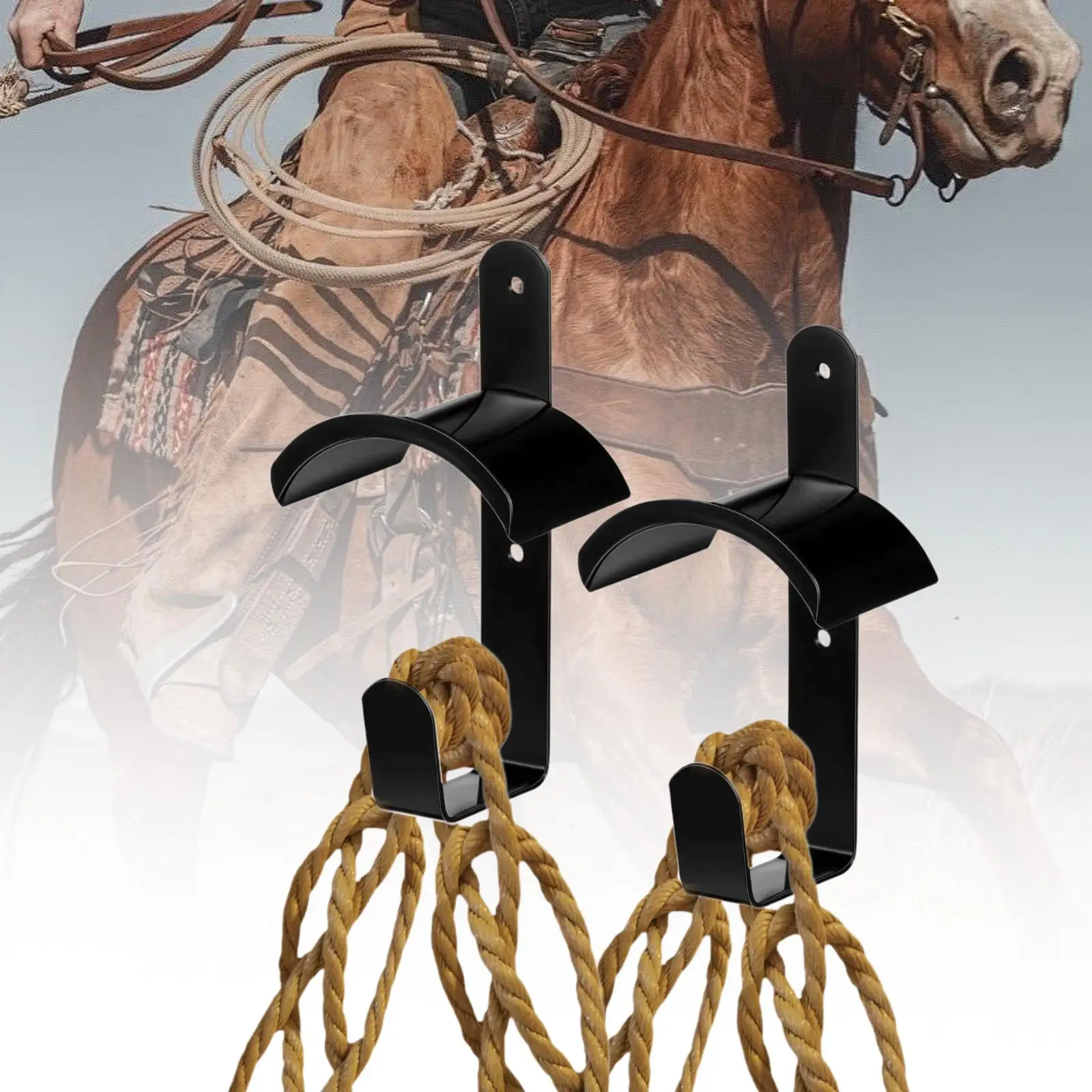 2 Pieces Horse Bridle Hooks Horse Bridle Hanging Hooks Hanger Equestrian Equipment Bridle Holders for Horses Halter Hooks 3