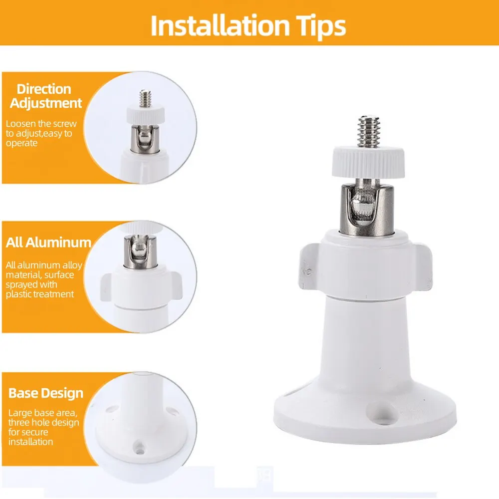 Security Camera Mount Metal Wall Mount Adjustable Indoor Outdoor Compatible With Arlo Ultra/Pro/Pro 2/Pro 3 CCTV Camera and Others