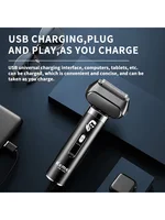 Kemei Fast Speed Rechargeable Electric Shaver Km-1309 4 Blade Beard Razor Men's Electric Shavers With Lcd Display 1