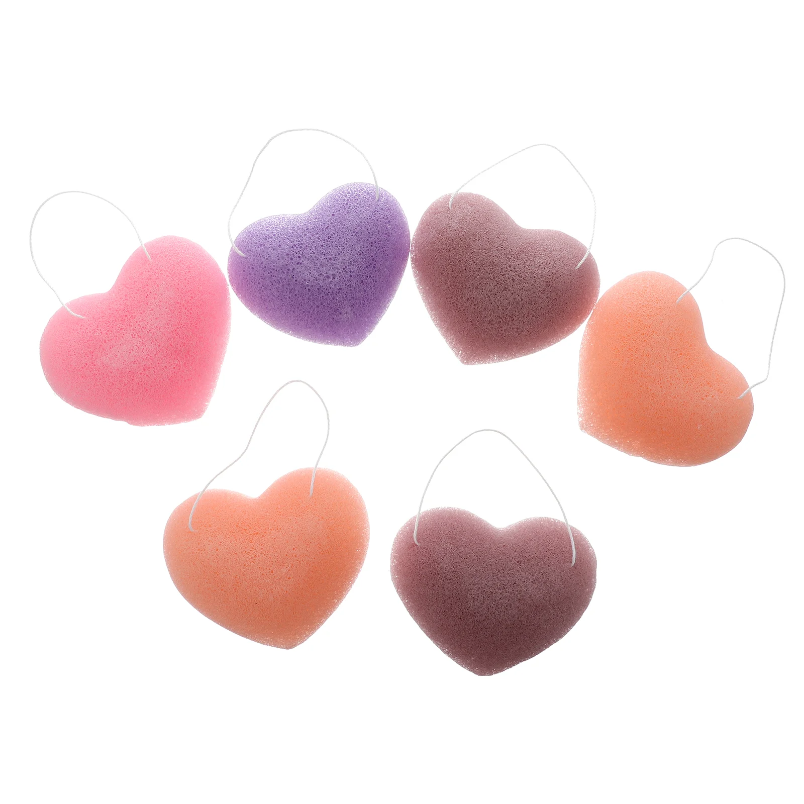 

6 Pcs Konjac Face Wash Sponge Exfoliating Makeup Removal Skin Care Cleansing Cleaning