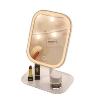 Touch Control Rechargeable LED Vanity Mirror Colors Dimmable Lights Portable Compact Cosmetic Mirror for Home Travel Makeup Use - Image 5