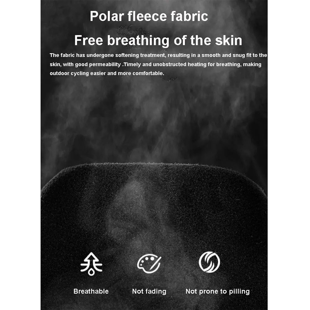 Motorcycle Mask Winter Warm Balaclava Half Face Black Warm Fleece Neck Scarf Riding Biker Windproof