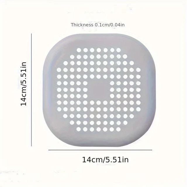Sewer Hair Filter Drain Mat with Suction Cup 6