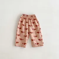 1-6 Age Children's Clothes Baby Boys And Girls Summer Thin Harem Pants Printed Cartoon Fashion Kids Casual Trousers Loose 5
