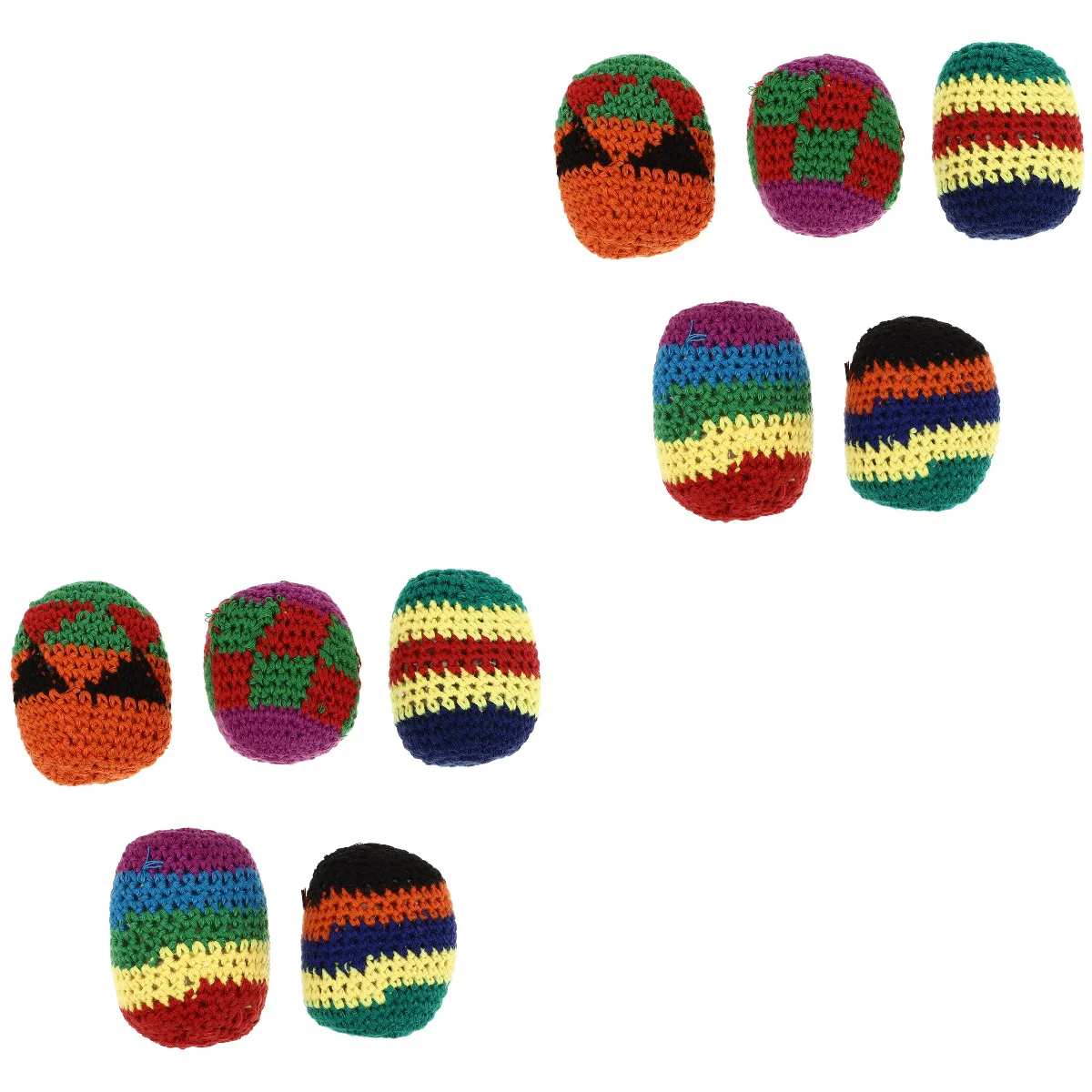 

2 Count Wool Sandbag Indoor Toss Toys Yarn Kids Woven Kick Balls Game Throwing for Children Plastic Foot Bags