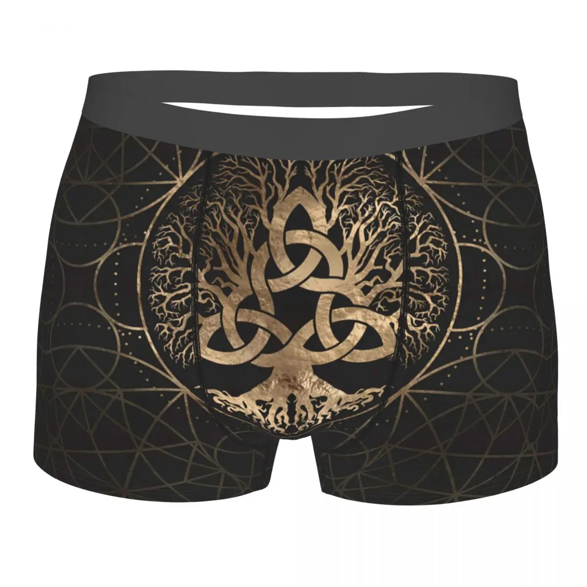 

Tree Of Life -Yggdrasil With Triquetra Underpants Breathbale Panties Male Underwear Print Shorts Boxer Briefs