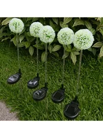 1PC/2PC 1 head/3 head solar LED dandelion outdoor ground mounted light,suitable for courtyard,garden,and landscape decoration 5