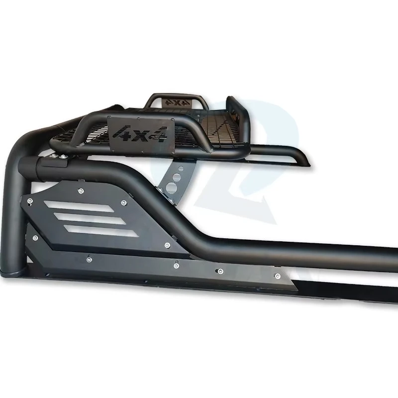 맞춤형 4x4 픽업트럭 금속 블랙 스틸 유니버셜 롤바 (루프랙 탑 바스켓 포함)