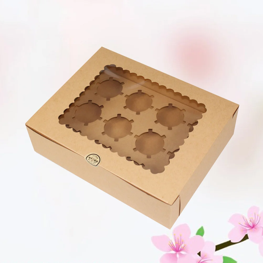 케이크 창 상자 머핀 컵케이크 캐리어, 파티 간식 컵케이크 디저트 용기, 상점 베이커리 가게 흰색, 12 개 구멍