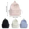 Large Capacity Backpack Student School Backpack Lovely Bows Backpack Fashion Laptop Backpack Solid Color Travel Backpack 6