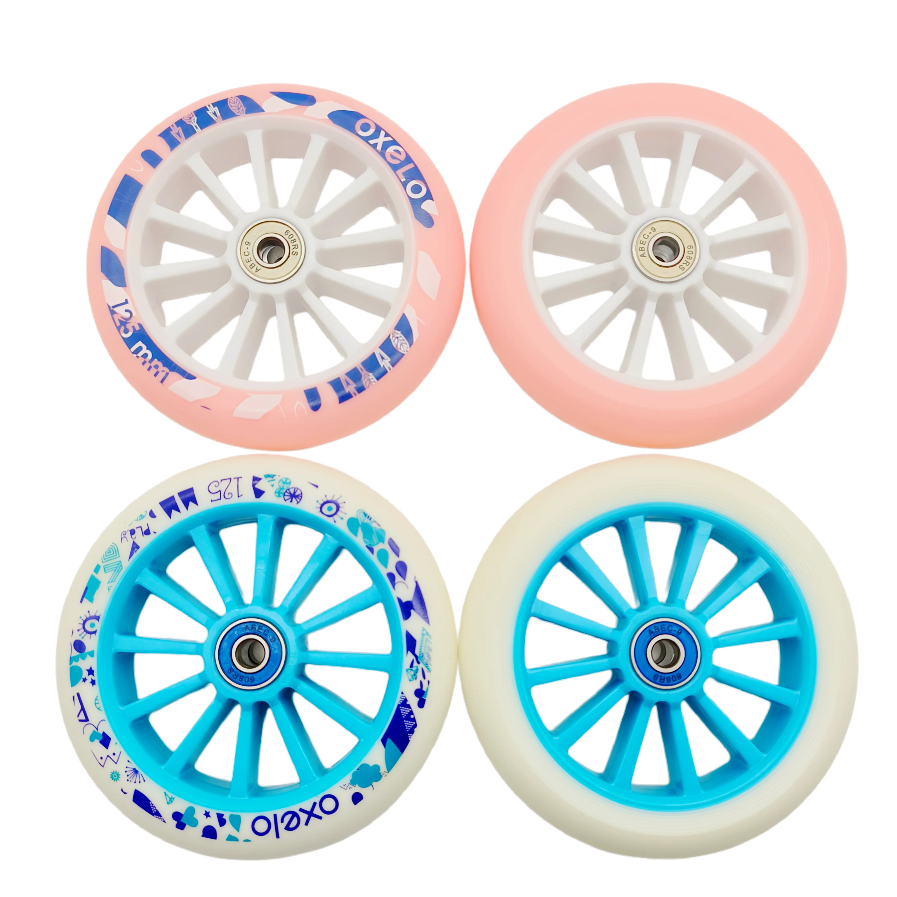 Skateboard Wheel 125mm 125x24mm including bearing 2wheels/lot Roller Skates Wheels