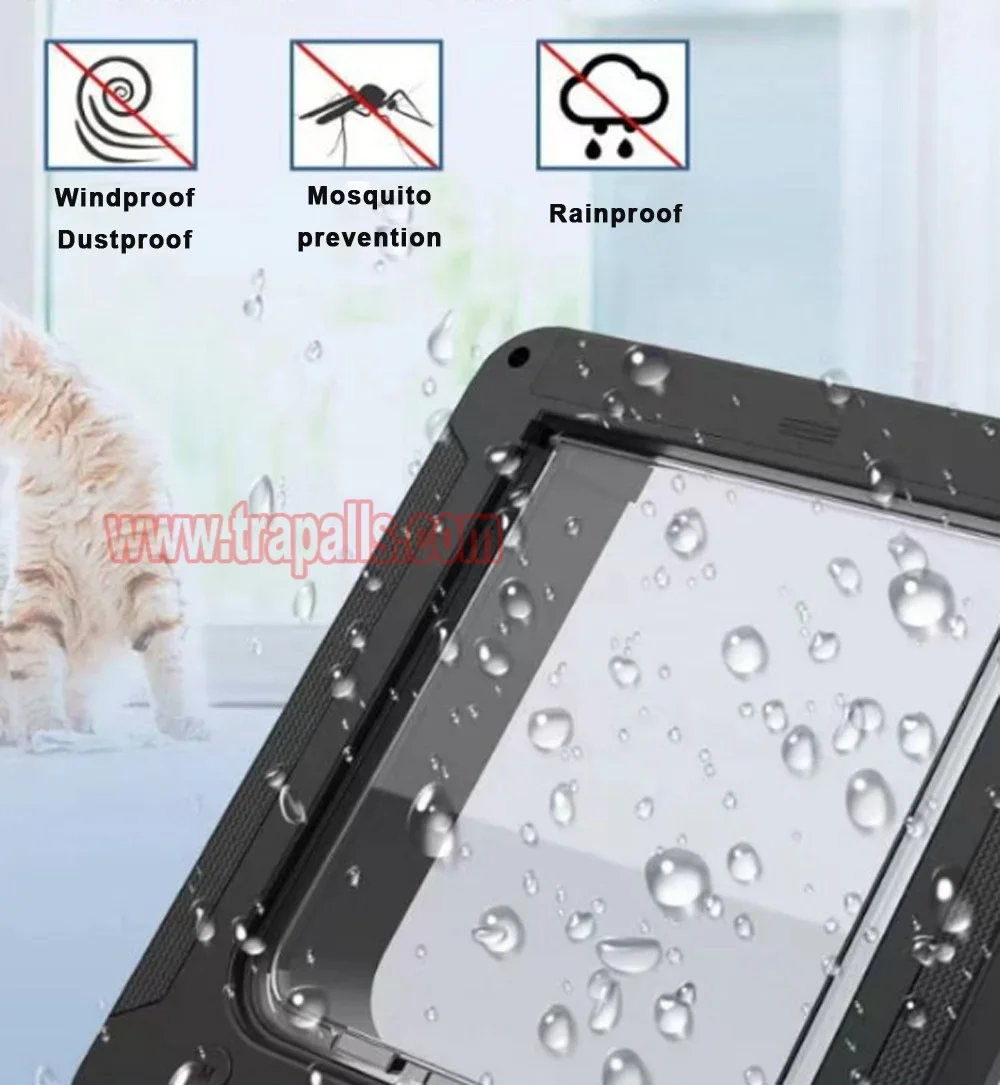 Radar Detect Electric Intelligent Sensing Door Cat Dog Free Access Automatic Identify Smart Pet Door