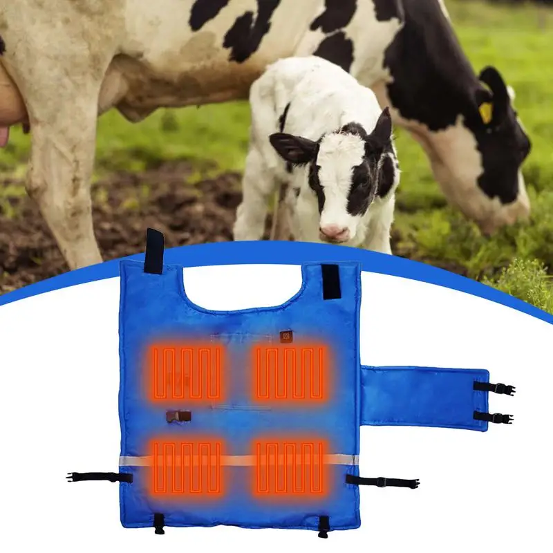 Heated Calf Warm Jacket Heated Vest Windproof Freezing Resistance Comfortable Blanket Oxford Cloth Livestock Protector Coat