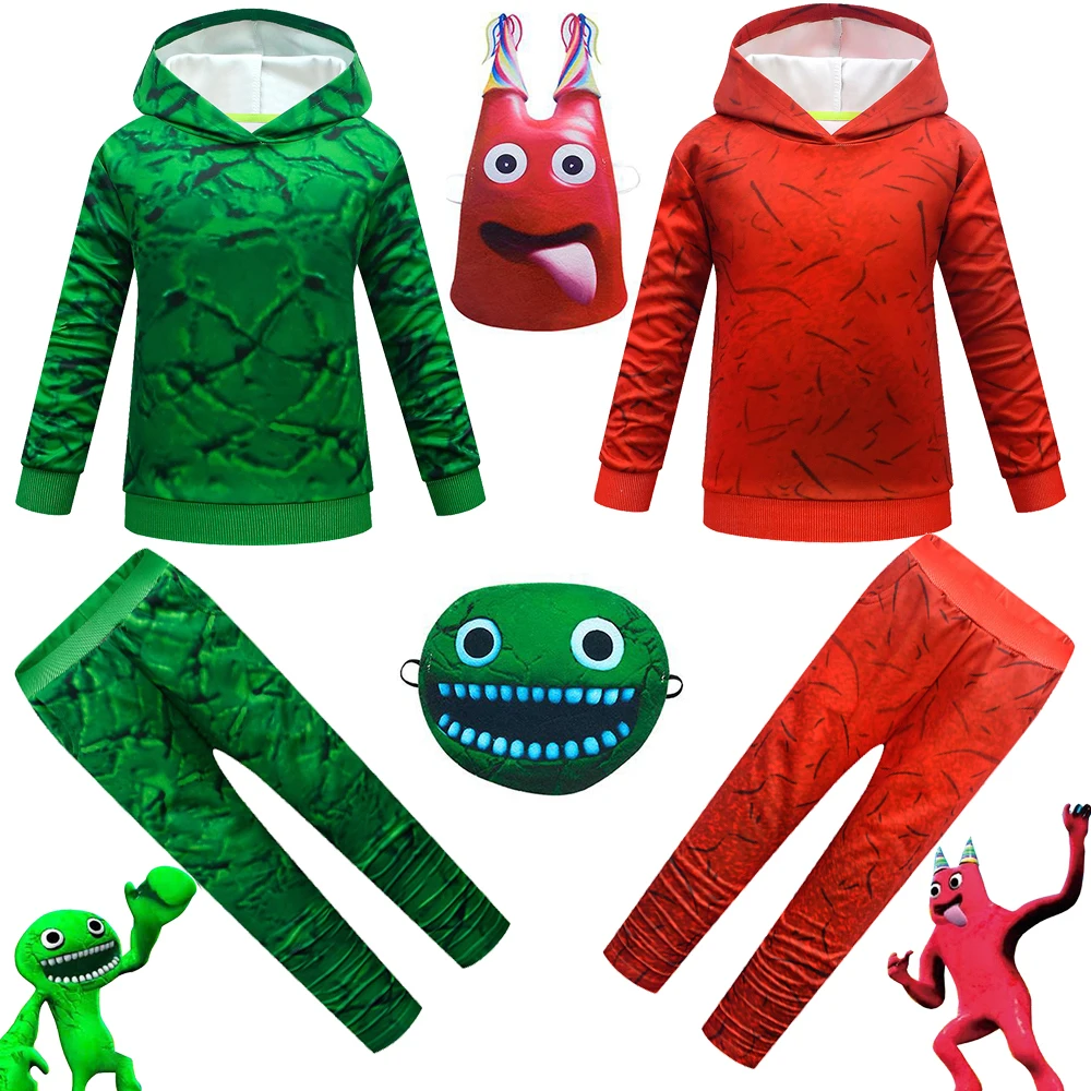 Костюм банбана из игры пожарный демон, одежда для косплея Флинна, Стива, набербара, Джамбо, Джоша, плюша, Детская толстовка с капюшоном + брюки + маска