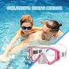 Kids Swim Goggles Snorkel Goggles Wide Vision Snorkel Diving Glasses Anti-Fog Goggles with Nose Cover No-Leak Swimming Goggles 3