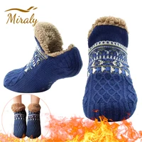 Super Warm Winter Non-slip Floor Socks Women Men Snow Socks Sleep Carpet Socks Slippers Socks Women Velvet Boot Unsiex Home Wear 2
