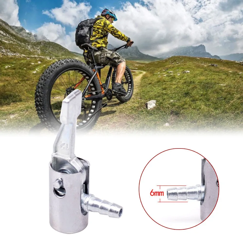 

1pc 6MM Valve Air Pump Nozzle Replacement Head Aluminum Alloy Inflator Nozzle Accessories Bicycle Components Valves Parts