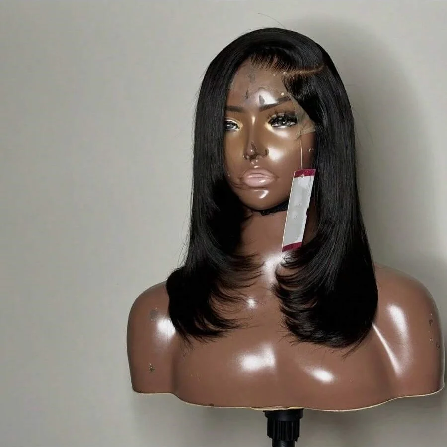 5x5 Lace Closure Wig Pre Plucked With Baby Hair Short Straight Bob Wig 8-18 Inches 13x4 Transparent Lace Frontal Wigs For Women 5