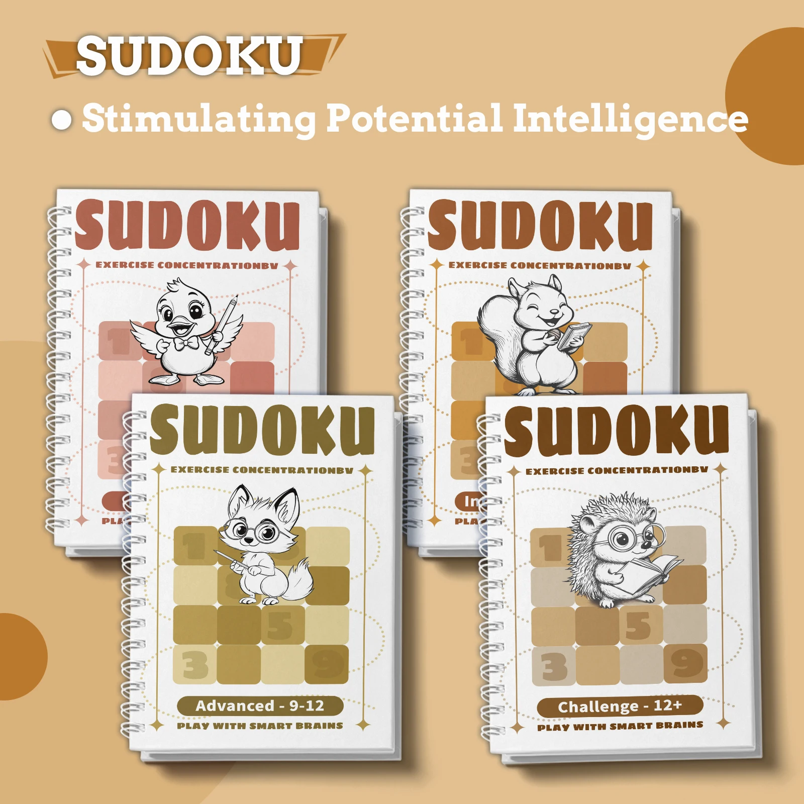 Desafio infantil de Sudoku: quebra-cabeças divertidos e fáceis para jovens mentes para desenvolver habilidades lógicas e de resolução de problemas
