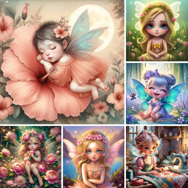 

Сказочная алмазная живопись, бриллиантовая мозаика, наборы для вышивки крестиком, домашний декор, волшебное изображение эльфов