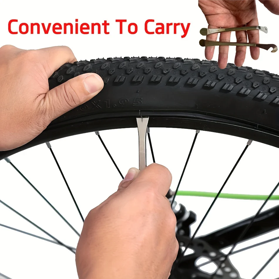 Bicycle Tire Opener 3Pcs Bicycle Tyre Lever Tube Repair Service Carbon Steel Heat Treatment Cycling Tool Bike Crow Bar Remover