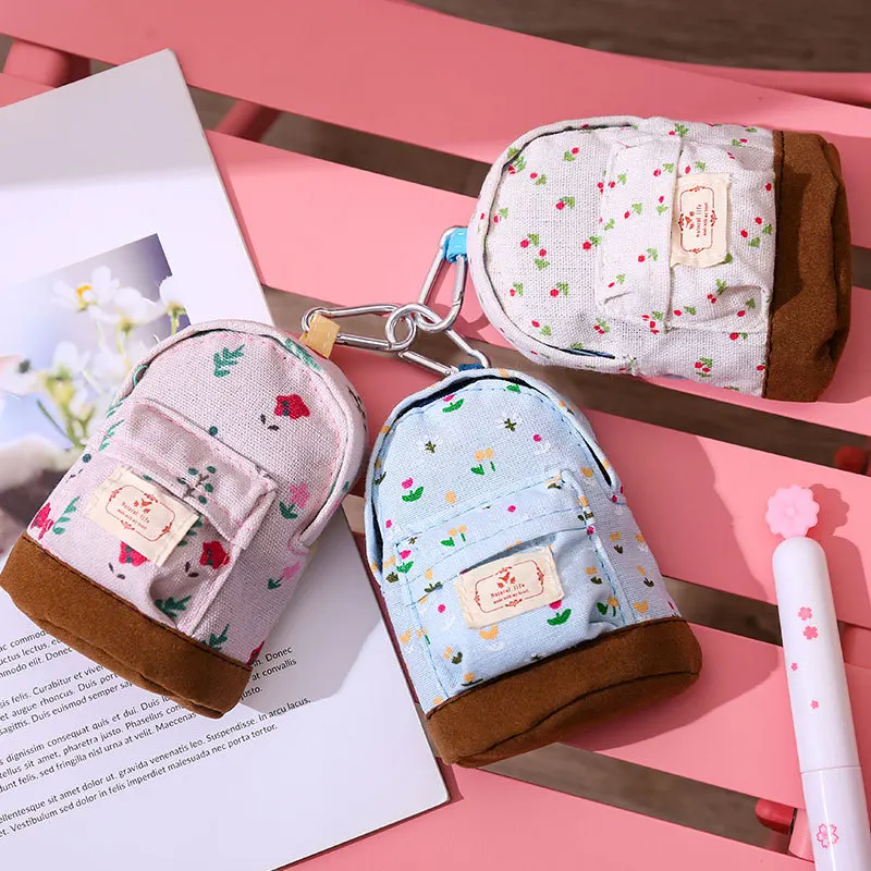 mochila de lona con estampado Floral para mujer y niña, bolsa de monedas barata, bolso de tela Kawaii, venta al por mayor, nueva moda - AliExpress Maletas bolsas