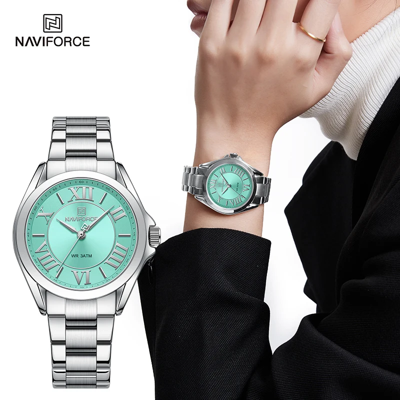 

Top Brand NAVIFORCE Women Watch Luxury Fashion Quartz Watches for Ladies Elegant Waterproof Wristwatch Girl Gift for Female