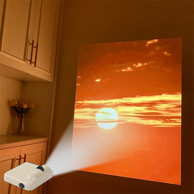 Party Backdrop Projection Lamp Birthday Party Background Wall Photo Props Landscape Projector Light Room Lights Decor