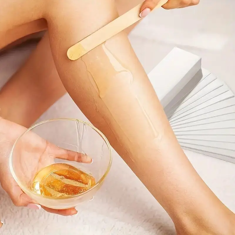 20/100pcs Deluxe Hair Removal Wax Strips Kit - Easy to Use, Disposable, Gentle on Skin, Painless Depilatory Wax Papers for Face 4
